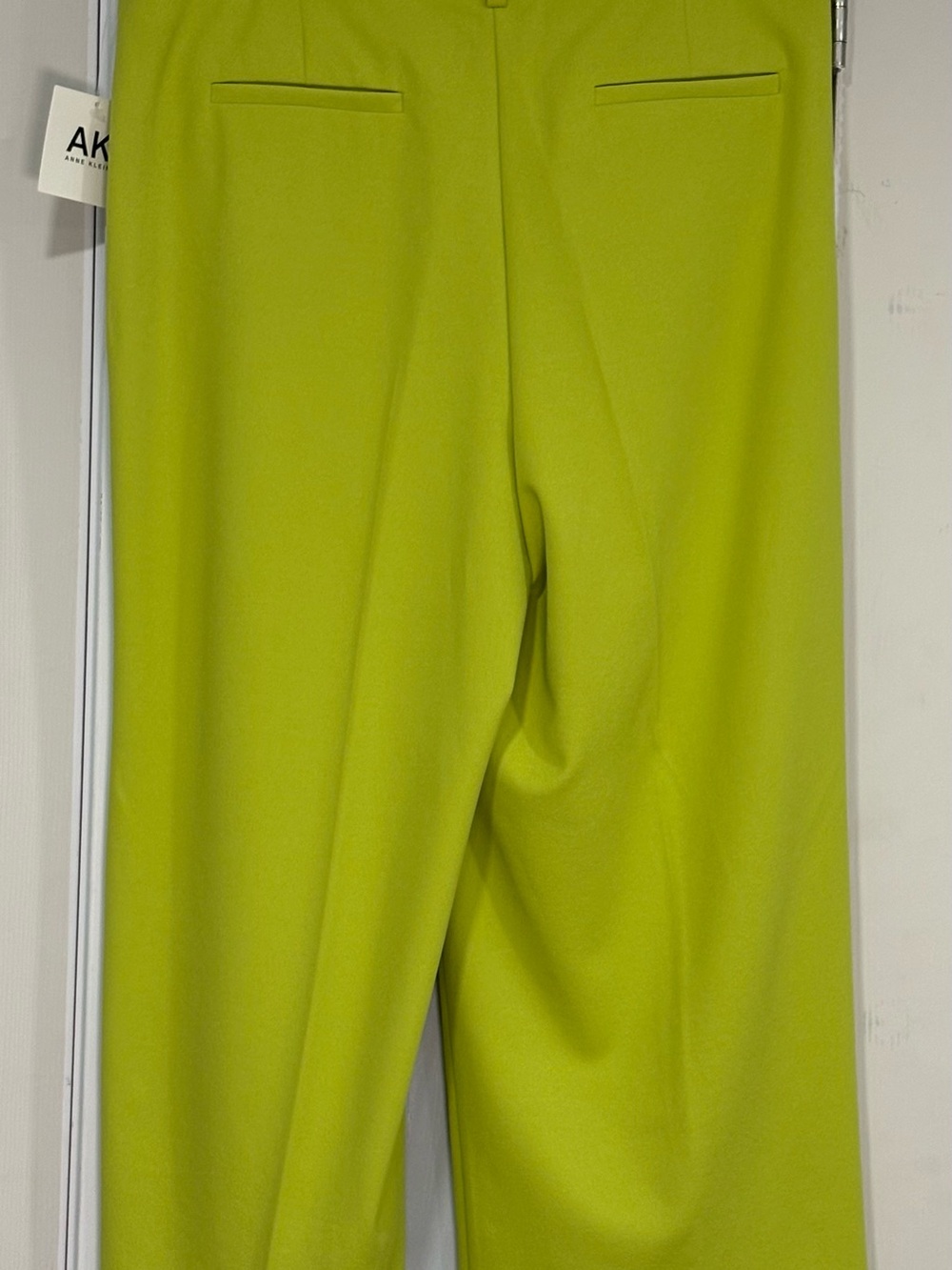 Anne Klein Chartreuse Cropped Wide-Leg Trousers - Picture 2 of 13